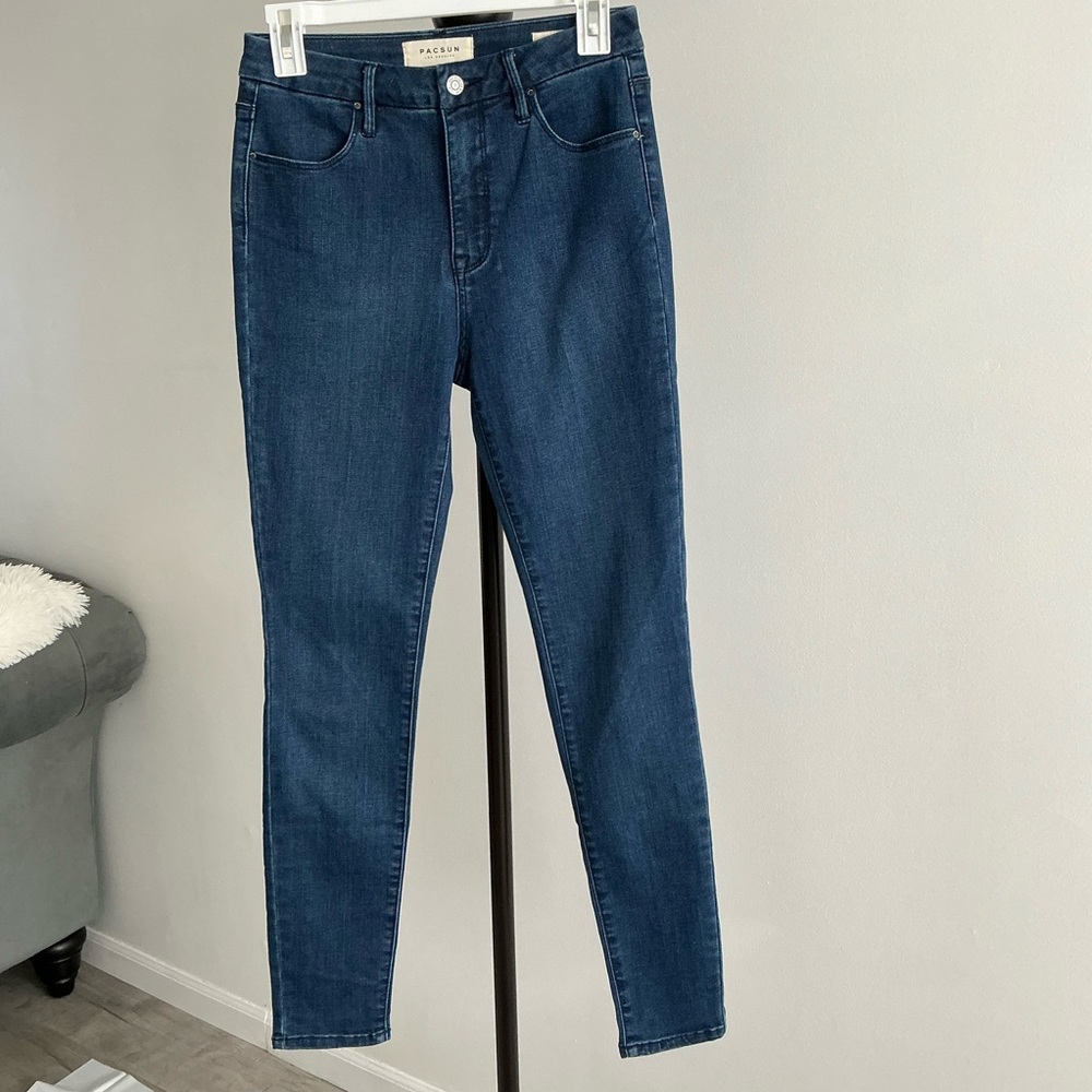 PacSun Womens Size 26 Push Up Blue Jegging Jeans Power Super Stretch
